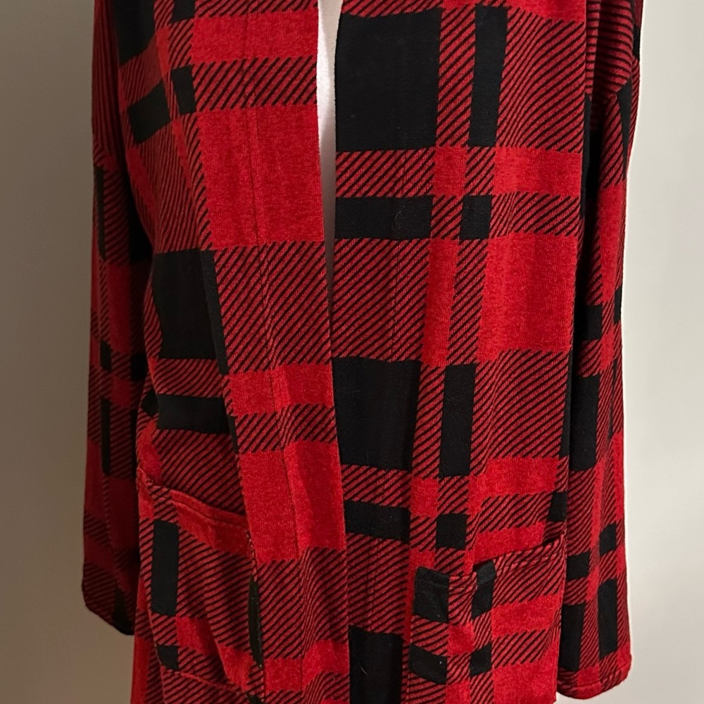 Red and Black Plaid Jacket
